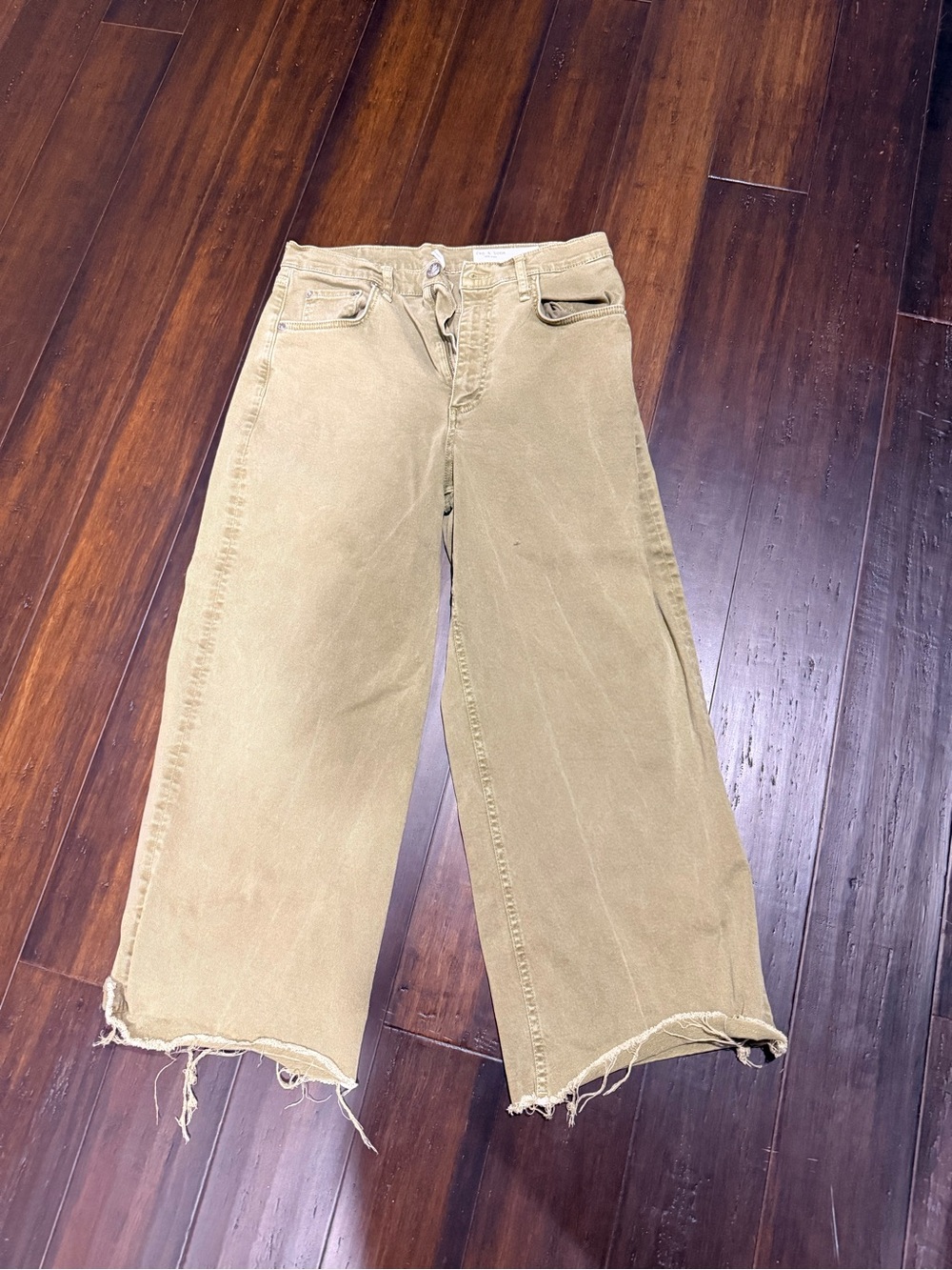 rag & bone Cropped Wide-Leg Jeans